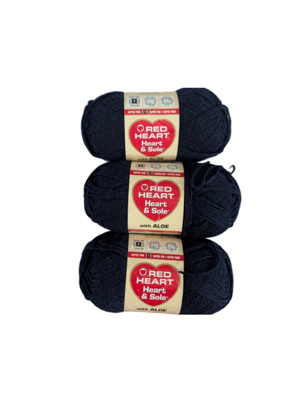 5/$25 Red Heart Heart & Sole Yarn 3-Pack Navy Blue